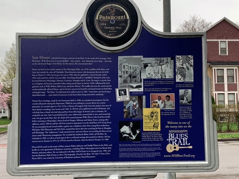 Son House Marker. Click for full size. Son House Marker image. Click for full size.
