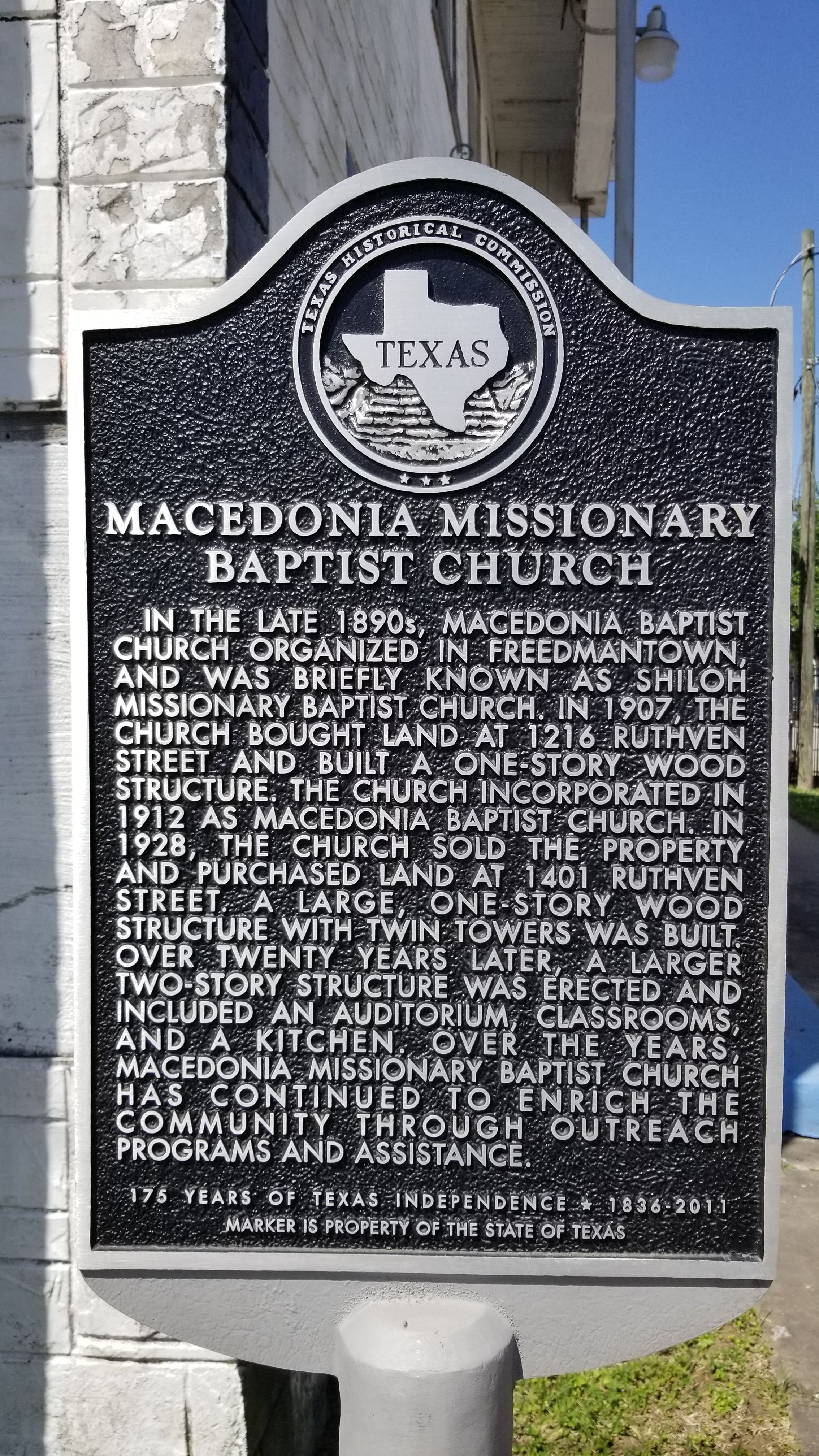 Macedonia Missionary Baptist Church Marker