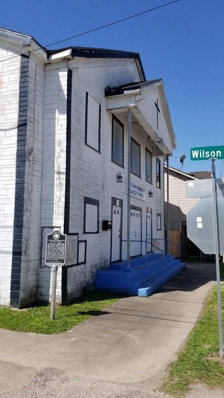 Macedonia Missionary Baptist Church and Marker image. Click for full size.