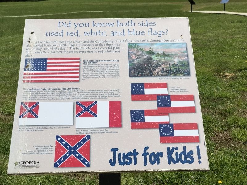 Did You Know That Both Sides Used Red, White and Blue Flags? Marker image. Click for full size.