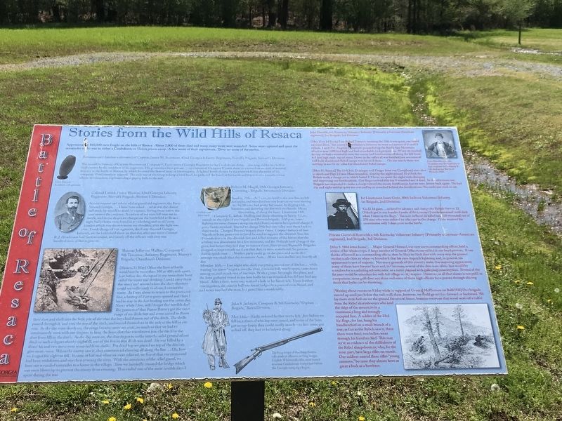 Stories from the Wild Hills of Resaca Marker image. Click for full size.