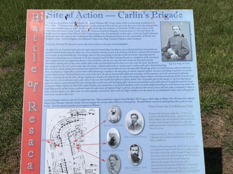Site of Action — Carlin's Brigade Marker image. Click for full size.
