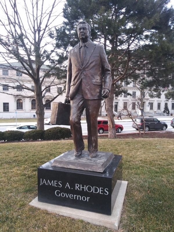 James A. Rhodes Plaza Marker image. Click for full size.