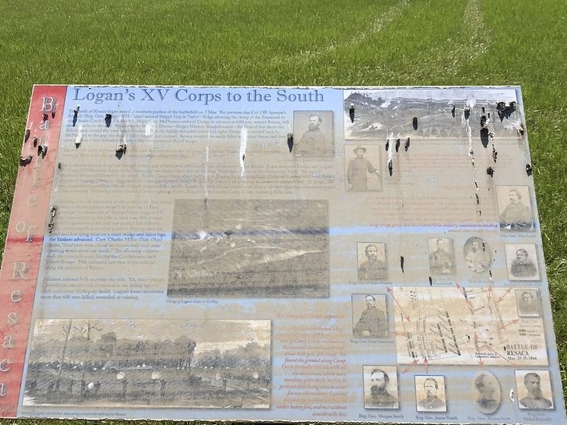 Logan's XV Corps to the South Marker image. Click for full size.