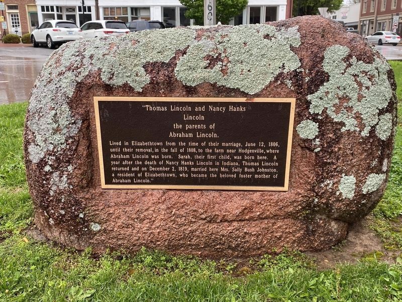 Thomas Lincoln and Nancy Hanks Lincoln Marker image. Click for full size.