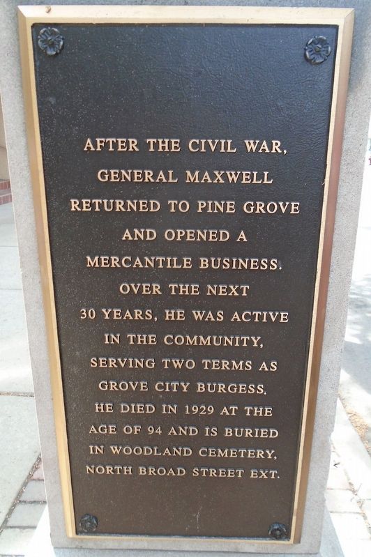 Brevet Brigadier General Norman J. Maxwell Marker. Click for full size. Brevet Brigadier General Norman J. Maxwell Marker image. Click for full size.