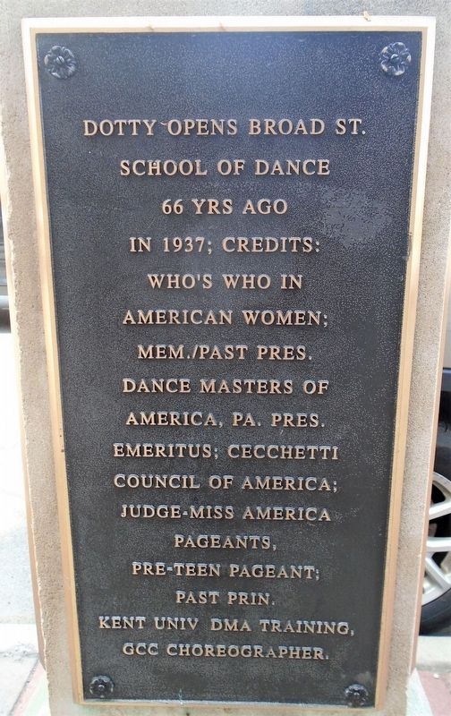 Dotty McGill School of Dance Marker image. Click for full size.