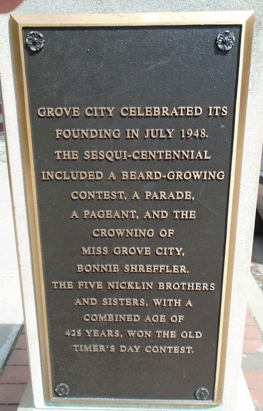 History of Grove City Marker image. Click for full size.