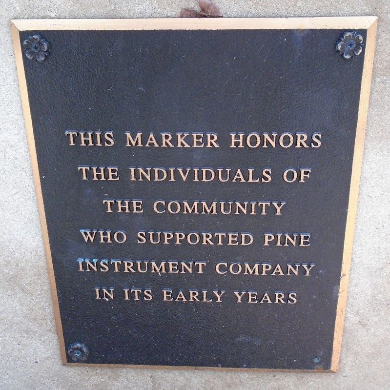 Ted Hines and Pine Instrument Company Marker image. Click for full size.