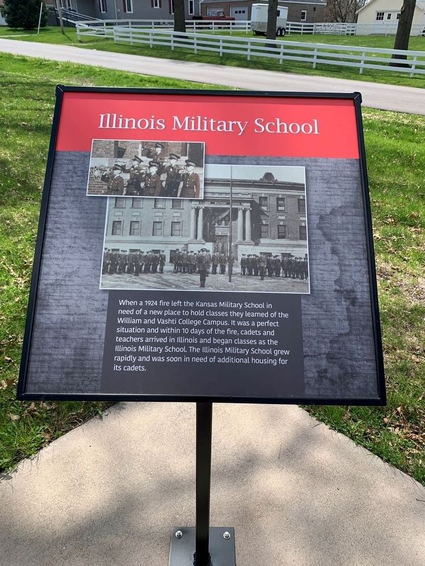 Illinois Millitary School Marker image. Click for full size.