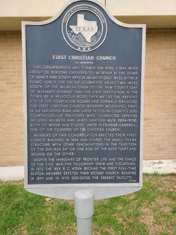 First Christian Church of McKinney Marker image. Click for full size.