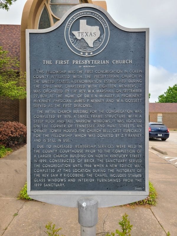First Presbyterian Church of McKinney Marker image. Click for full size.