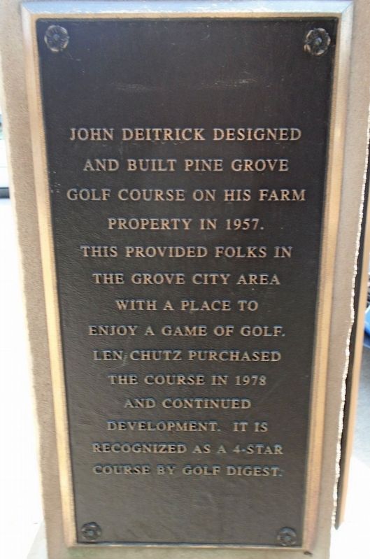 Pine Grove Golf Course Marker image. Click for full size.