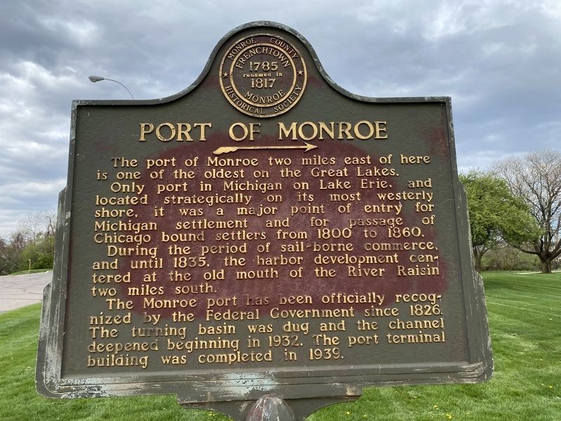 Port of Monroe Marker image. Click for full size.