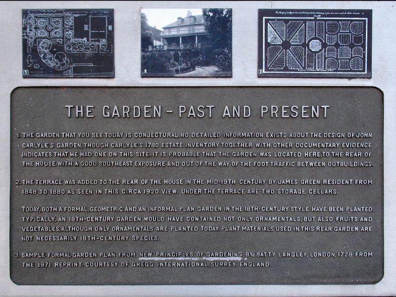 The Garden — Past and Present Marker. Click for full size. The Garden — Past and Present Marker image. Click for full size.