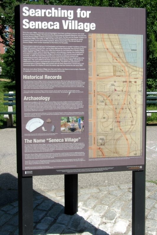Searching for Seneca Village Marker image. Click for full size.