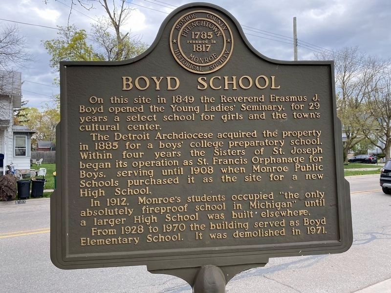 Boyd School Marker image. Click for full size.