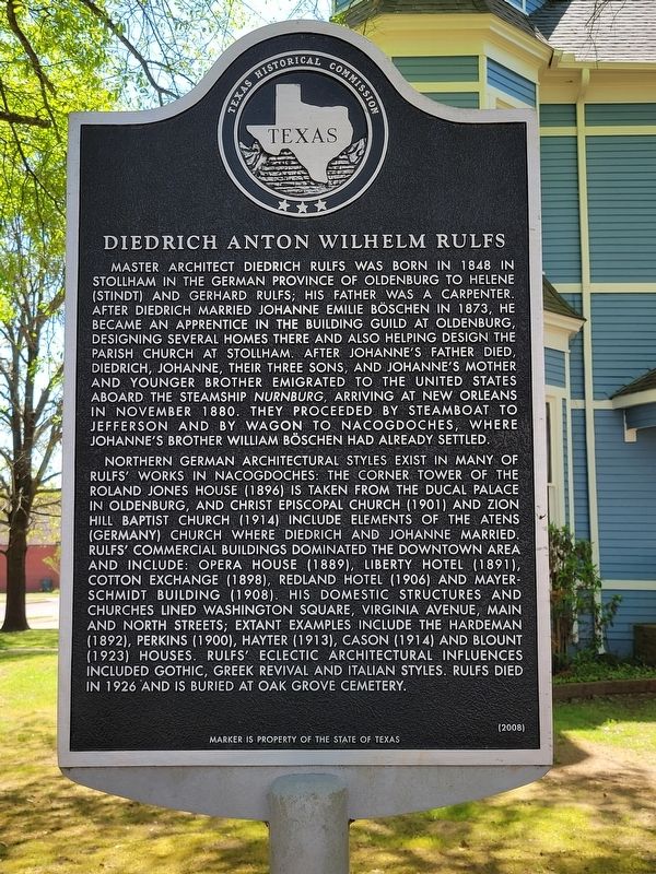 Diedrich Anton Wilhelm Rulfs Marker image. Click for full size.