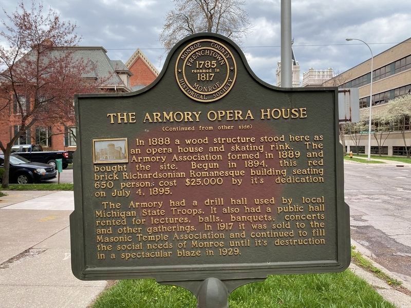 The Armory Opera House Marker image. Click for full size.
