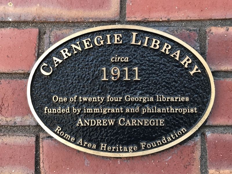 Carnegie Library Marker image. Click for full size.