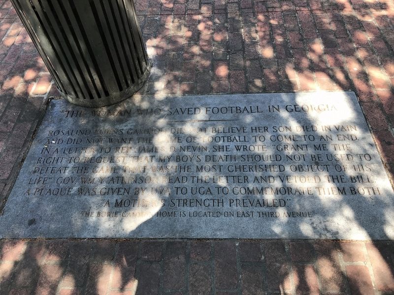 The Woman Who Saved Football in Georgia — Marker II image. Click for full size.