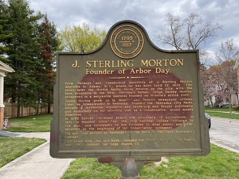J. Sterling Morton Marker image. Click for full size.