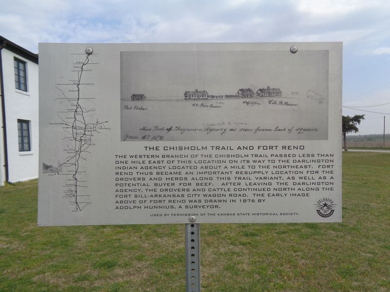 The Chisholm Trail and Fort Reno Marker image. Click for full size.