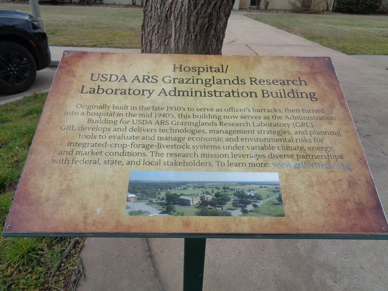 Hospital/USDA ARS Grazinglands Research Laboratory Administration Building Marker image. Click for full size.