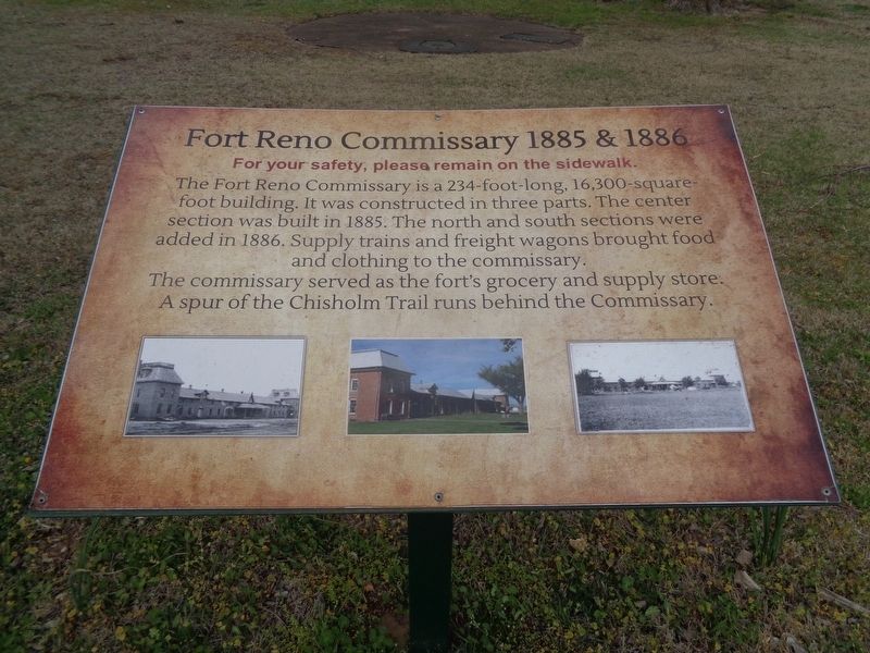 Fort Reno Commissary 1885 & 1886 Marker image. Click for full size.