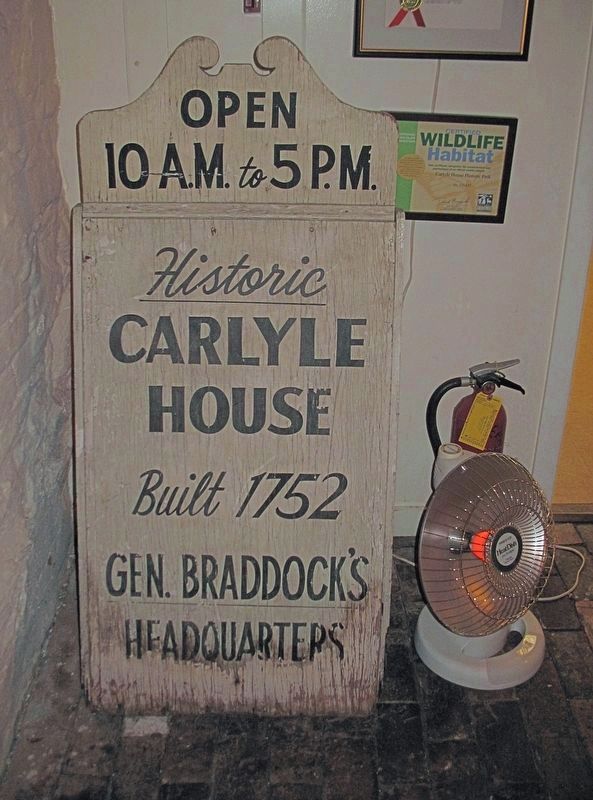 <i>Historic</i> Carlyle House<br><i>Built</i> 1752<br>Gen. Braddock's Headquarters image. Click for full size.