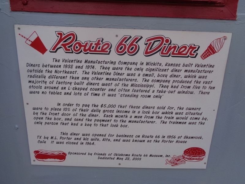 Route 66 Diner Marker image. Click for full size.