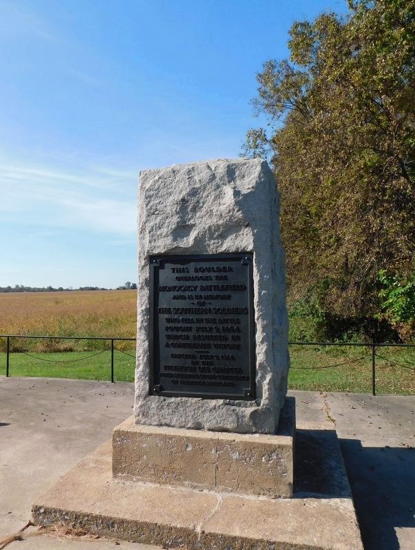 This Boulder Overlooks the Monocacy Battlefield Marker image. Click for full size.