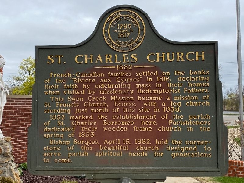 St. Charles Church Marker. Click for full size. St. Charles Church Marker image. Click for full size.