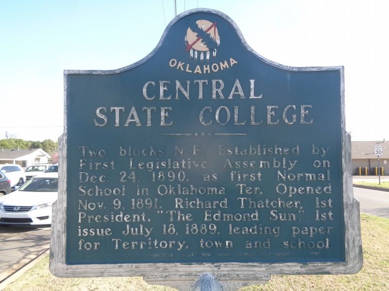Central State College Marker image. Click for full size.
