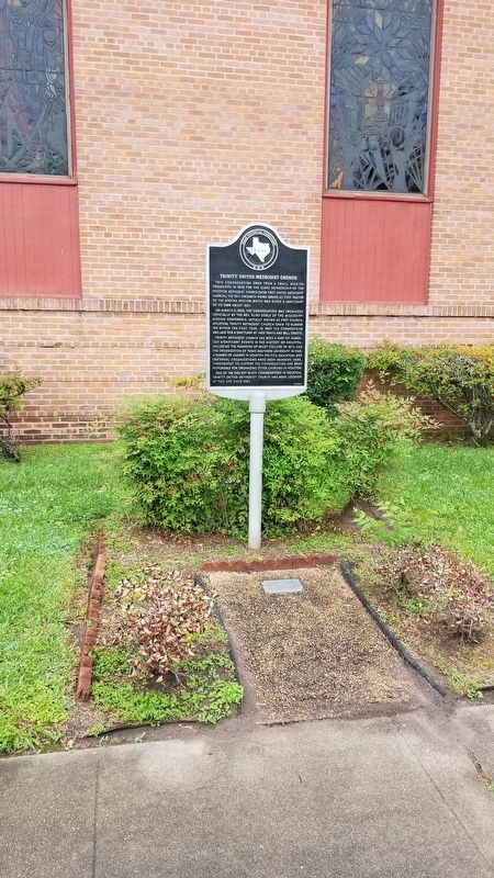 Trinity United Methodist Church and Marker image. Click for full size.