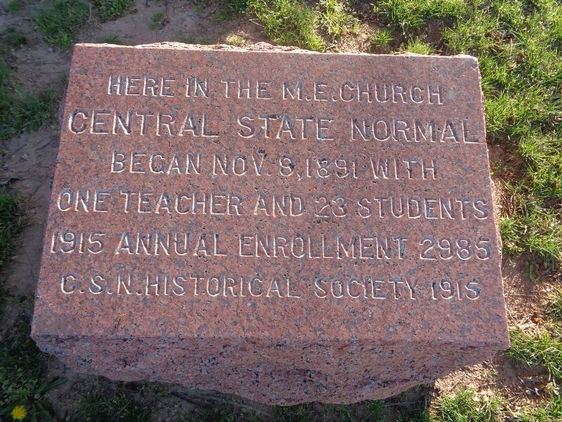 Central State Normal Marker image. Click for full size.
