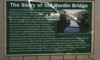 The Story of Old Hardin Bridge Marker image. Click for full size.