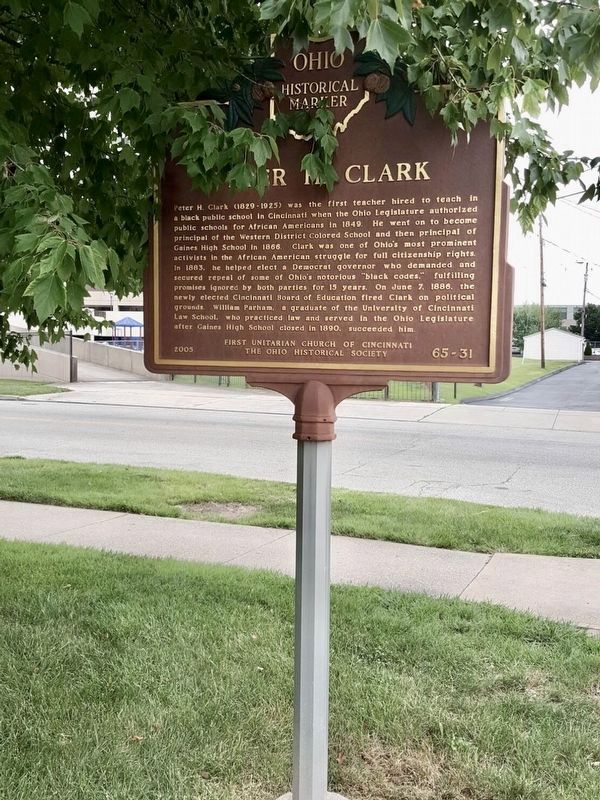 Gaines High School / Peter H. Clark Marker image. Click for full size.