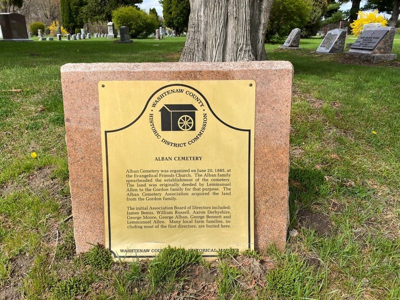 Alban Cemetery Marker. Click for full size. Alban Cemetery Marker image. Click for full size.