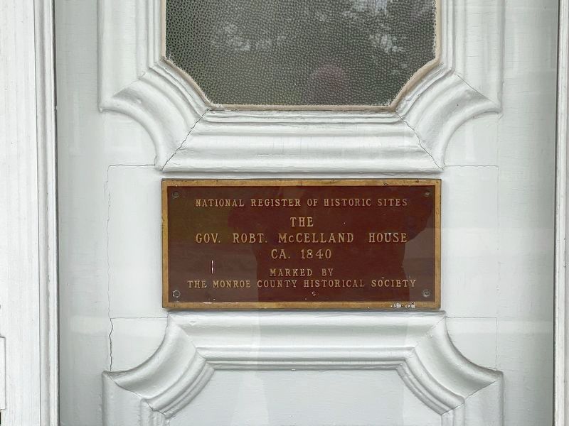 The Gov. Robt. McCelland House Marker image. Click for full size.