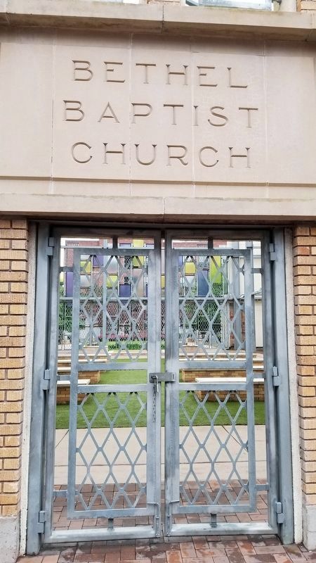 Front entrance to the Bethel Baptist Church. Click for full size. Front entrance to the Bethel Baptist Church image. Click for full size.