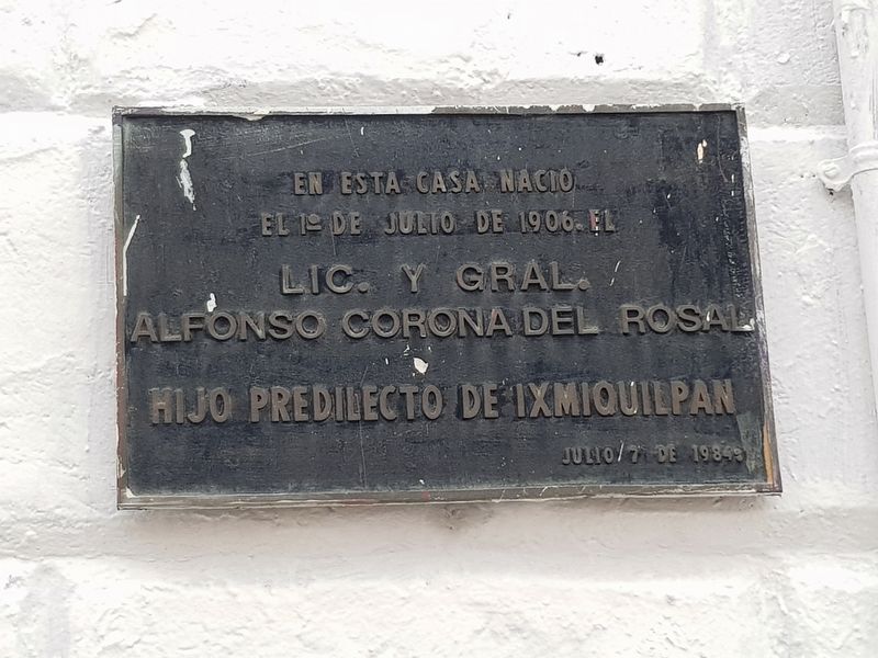 Alfonso Corona del Rosal Marker. Click for full size. Alfonso Corona del Rosal Marker image. Click for full size.