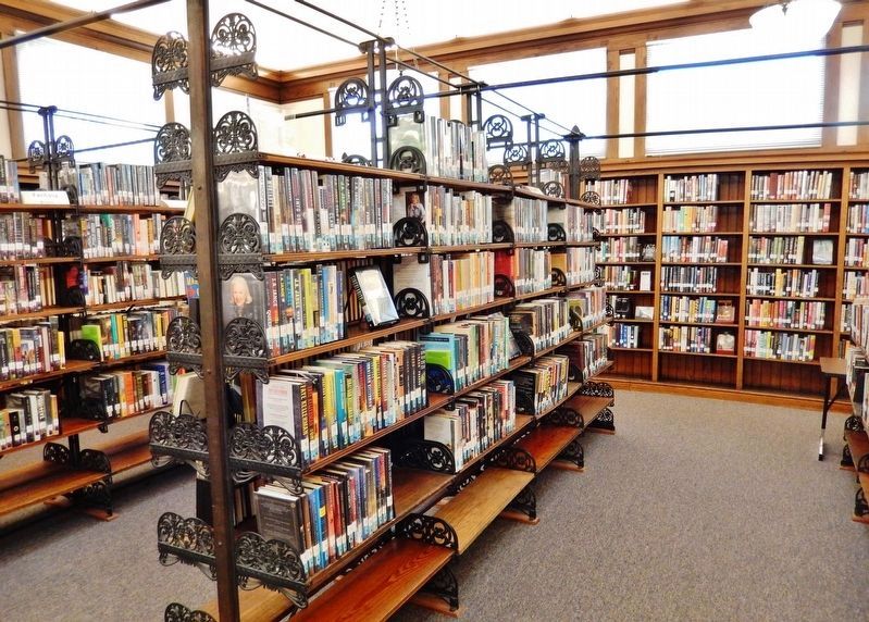 Wrought Iron Library Shelving image. Click for full size.