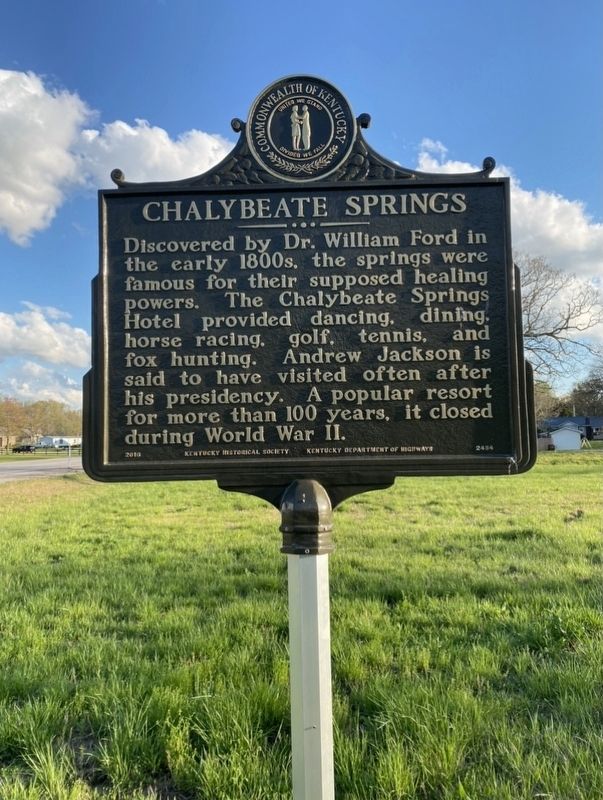 Chalybeate Springs/Chameleon Springs Marker image. Click for full size.