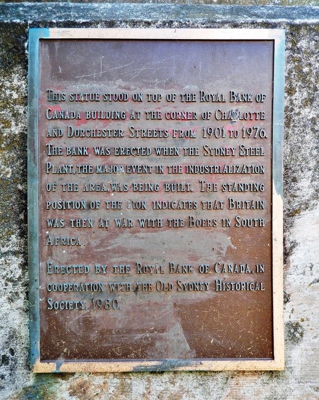 Royal Bank Lion Marker. Click for full size. Royal Bank Lion Marker image. Click for full size.
