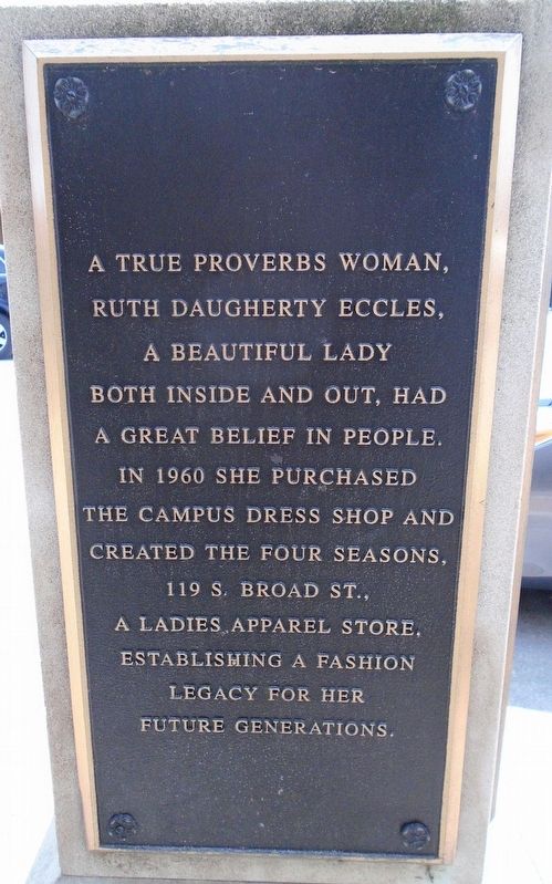 Ruth Daugherty Eccles Marker image. Click for full size.