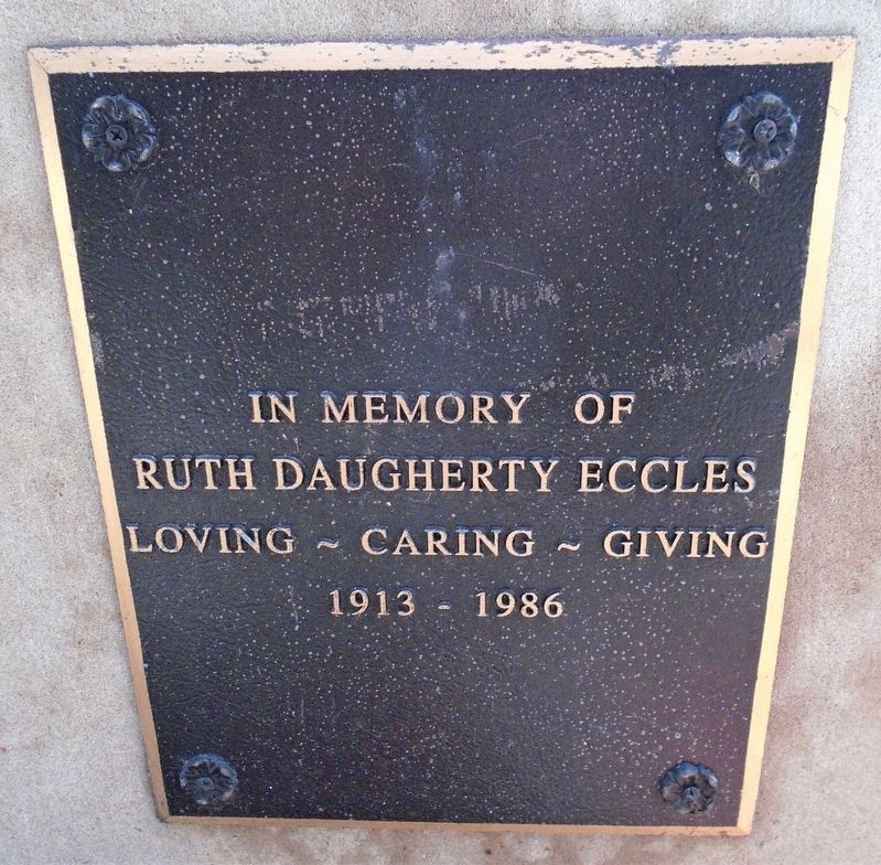 Ruth Daugherty Eccles Marker image. Click for full size.