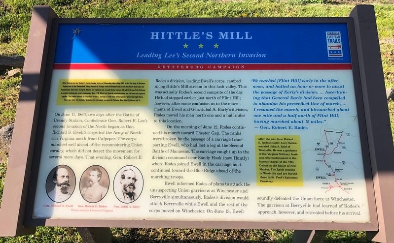 Hittle's Mill Marker image. Click for full size.