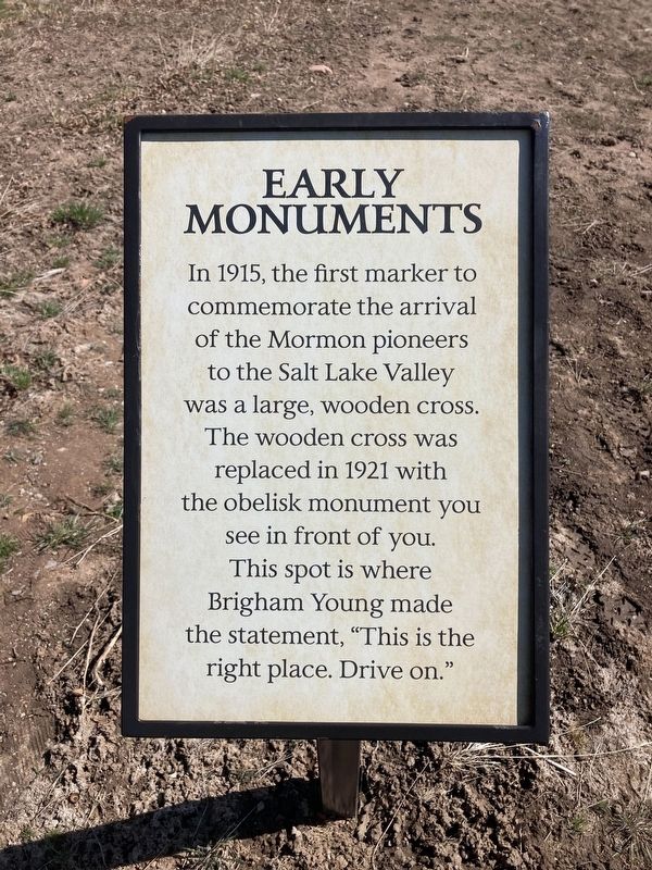 Early Monuments Marker image. Click for full size.