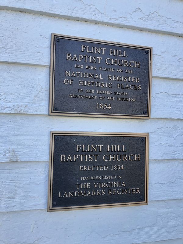 Flint Hill Baptist Church Marker image. Click for full size.